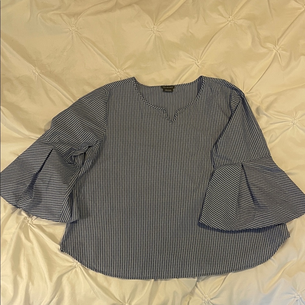 Van Heusen Navy Striped Blouse